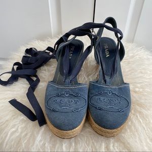 Prada Denim Espadrilles 38